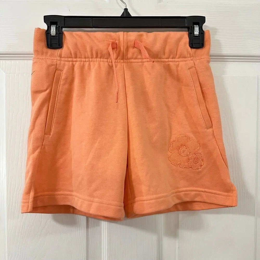 Nike Sportswear Club Big Kids' (Girls') French Terry Shorts in Pink Coral Medium